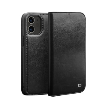 Шкіряний чохол-книжка QIALINO Classic Case для iPhone 12/12 Pro - Black