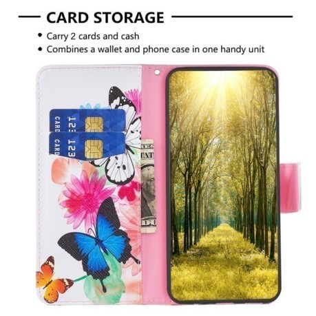 Чехол-книжка Colored Drawing Pattern для Infinix GT 20 Pro 5G - Butterflies