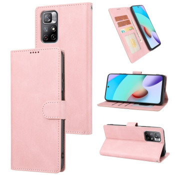 Чехол-книжка Fantasy Classic Skin-feel для Xiaomi Redmi Note 11 / Poco M4 Pro 5G - розовый