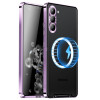 Противоударный чехол Frosted Metal (MagSafe) для Samsung Galaxy S23 FE 5G - фиолетовый
