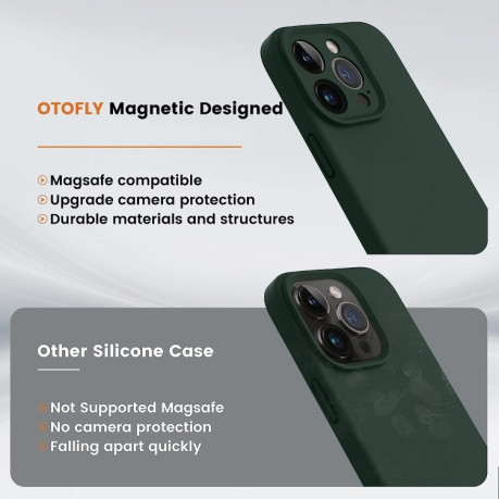 Противоударный чехол LK MagSafe Magnetic Silicone для iPhone 15 Pro Max - зеленый