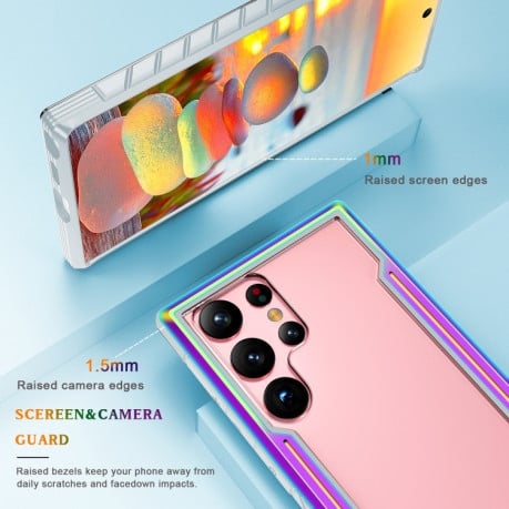 Противоударный чехол Defender Metal Clear для Samsung Galaxy S23 Ultra 5G - разноцветный