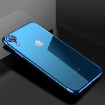 Ультратонкий силиконовый чехол CAFELE Electroplating Soft на iPhone XR-синий