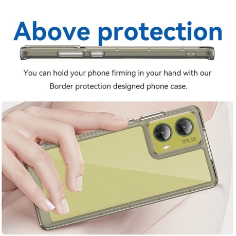 Противоударный чехол Colorful Acrylic Series для Motorola Moto G85 - серый