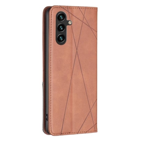 Чехол-книжка Rhombus Texture для Samsung Galaxy A05s - коричневый
