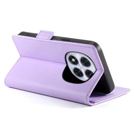 Чехол-книжка Side Buckle Magnetic Frosted Leather для Xiaomi Redmi Note 14 Pro 4G - фиолетовый