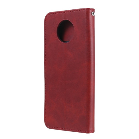 Чехол-книжка Fashion Calf Texture для Xiaomi Redmi Note 9T - красный