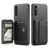 Шкіряний чохол Fierre Shann Retro Oil Wax для Samsung Galaxy A55 5G - чорний