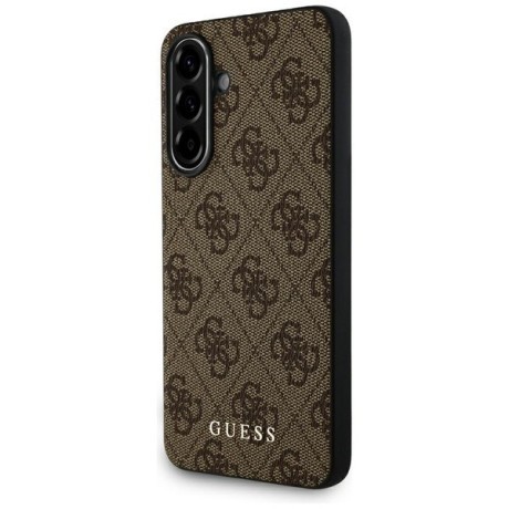 Оригинальный чехол Guess Metal Gold Logo для Samsung Galaxy A56 - Brown