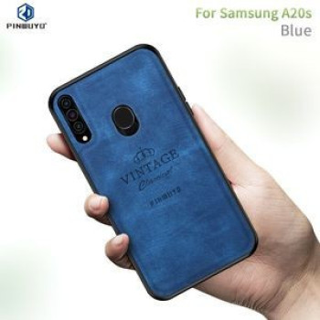 Ударозащитный чехол PINWUYO Zun Series на Samsung Galaxy A20S -синий
