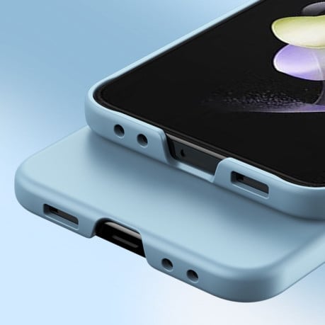 Противоударный чехол 2 Parts Skin Feel PC Full Coverage Shockproof для Samsung Galaxy  Flip 6 - светло-синий
