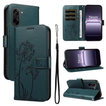 Чохол-книжка з тисненням Dandelion та магнітним хлястиком на OnePlus Ace 5 Racing / Nord CE 5 - синій