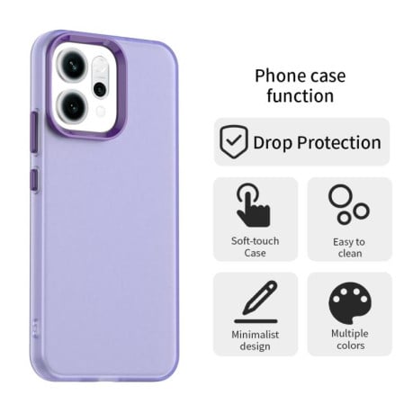 Противоударный чехол Candy Series на OPPO Reno14 F 5G - фиолетовый