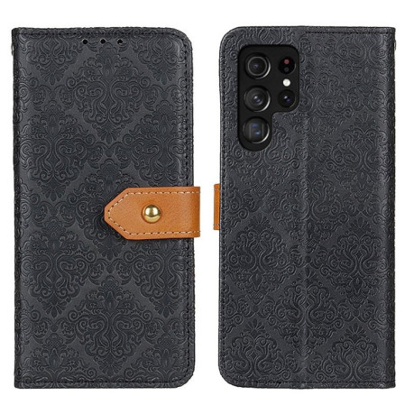 Чехол-книжка European Floral для Samsung Galaxy S25 Ultra 5G - черный