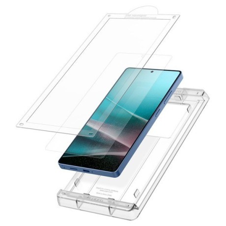 Оригинальне захисне скло Spigen ELITE SHIELD EZ FIT Hybrid Glass для Samsung Galaxy S25 Ultra - Transparent