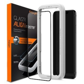 Защитное каленое стекло Spigen Alm Glass Fc для IPhone 11 Black