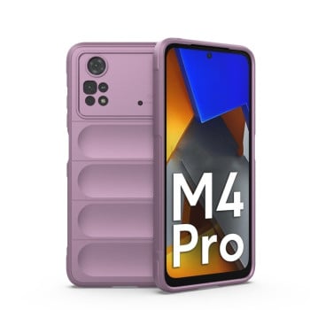 Силиконовый чехол Magic Flannel для Xiaomi Poco M4 Pro 4G - фиолетовый