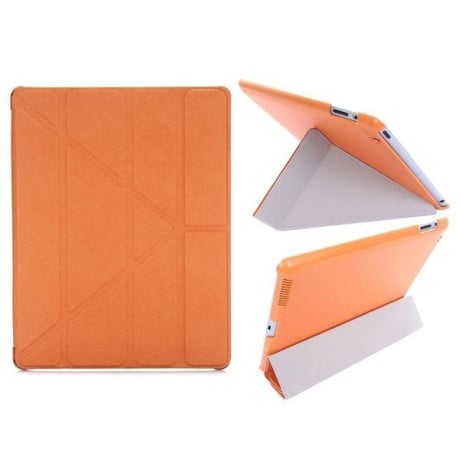 Чехол Cross Pattern Foldable Transformers оранжевый для iPad 4/ 3/ 2