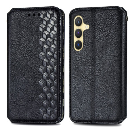 Чехол-книжка Cubic Grid для Samsung Galaxy S25+ 5G - черный