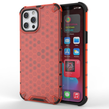 Противоударный чехол Honeycomb на iPhone 13 Pro - красный