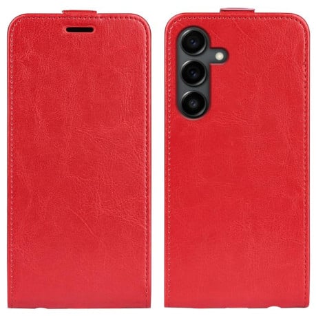 Флип-чехол с фактурой R64 Single на Samsung Galaxy S25 FE 5G - красный