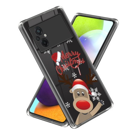 Противоударный чехол Christmas Patterned для Xiaomi Poco M5 - Cute Elk