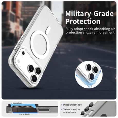 Чехол Candy с Magsafe гибрид на iPhone 17 Pro Max - белый