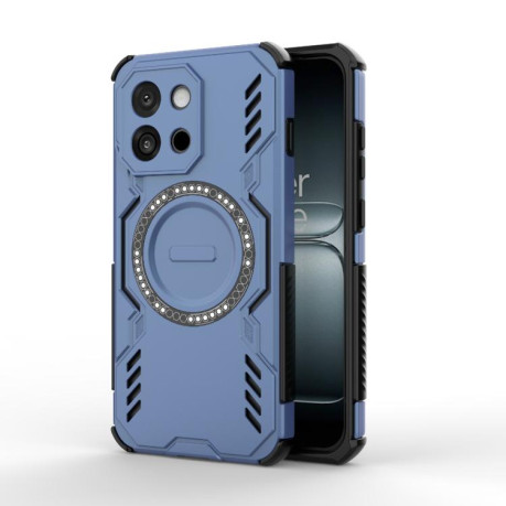 Противоударний чехол Butterfly Armor MagSafe Magnetic Ring Shockproof для OnePlus 13T - синій