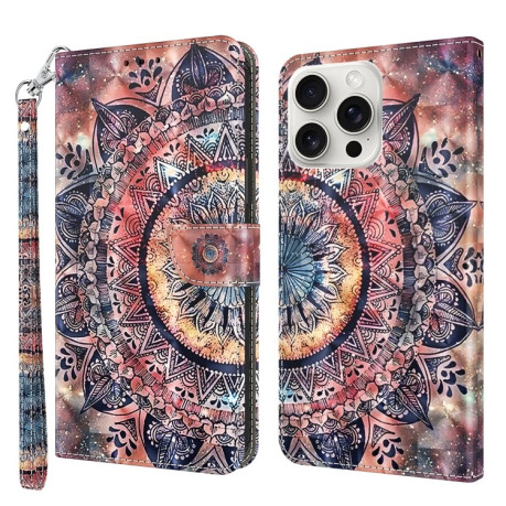 Чехол-книжка 3D Painting для iPhone 16 Pro Max - Mandala