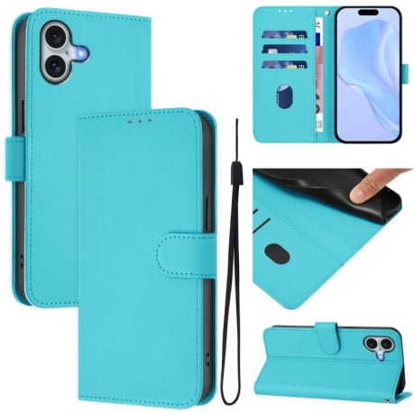 Чохол-книжка Skin Feel S-type для iPhone 16 Plus - синій