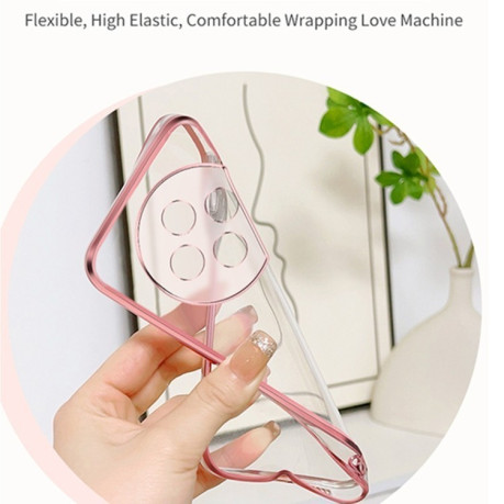 Протиударний чохол Plated Gradient Glitter Round Holder для OPPO Reno12 F/12FS - сріблястий