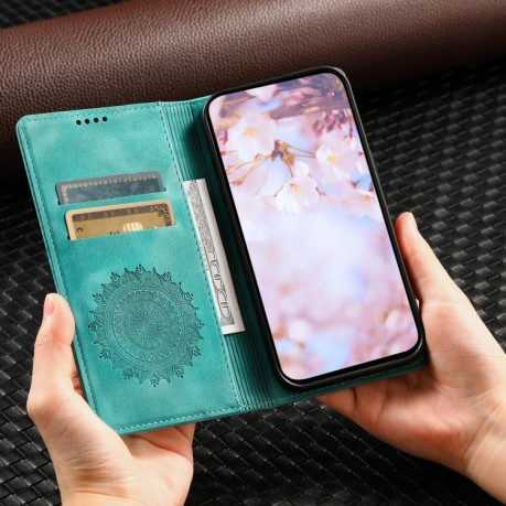Чохол-книжка Totem Embossed Magnetic Leather для Samsung Galaxy A16 5G - зелений