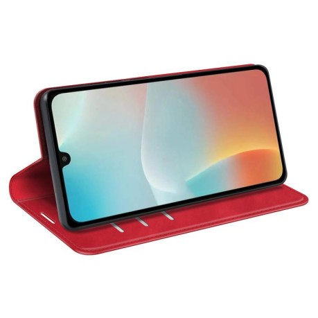 Чехол-книжка Retro Skin Feel Business Magnetic на Samsung Galaxy M16 / F16 - красный