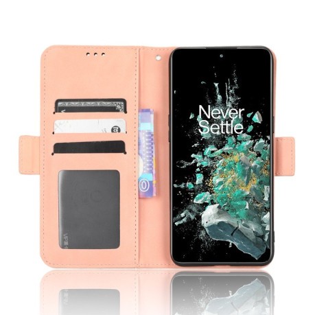 Чохол-книжка Skin Feel Calf на OnePlus 10T 5G / Ace Pro 5G - рожевий