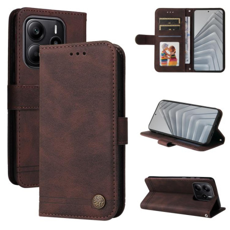 Чехол-книжка Skin Feel Life Tree для Xiaomi Redmi Note 14 4G 164.84mm - коричневый