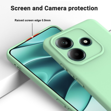 Силіконовий чохол Solid Color Liquid Silicone на Xiaomi Redmi Note 14 5G - зелений