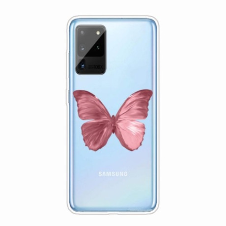 Силиконовый чехол Painted на Samsung Galaxy Note 20 - Red Butterfly