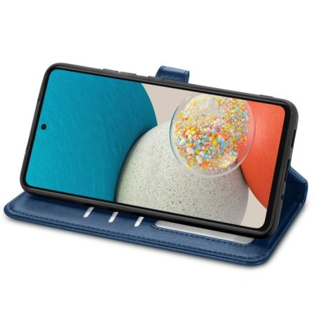 Чохол-книжка Retro Solid Color Samsung Galaxy A73 5G - синій