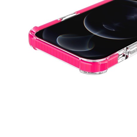 Протиударний акриловий чохол Four-corner на iPhone 13 Pro Max - рожевий