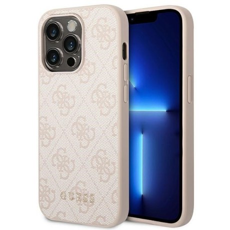 Оригінальний чохол Guess 4G Metal Gold Logo для iPhone 14 Pro Max - pink