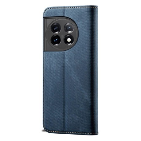 Чохол книжка Denim Texture Casual Style на OnePlus 11 - синій