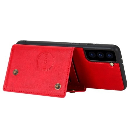Противоударный чехол Double Buckle для Samsung Galaxy S22 5G - красный