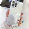 Противоударный чехол Plating Glitter Texture Chain для  iPhone 16 Pro Max - White Feather Yarn