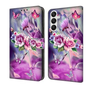 Чехол-книжка Crystal 3D Shockproof Protective Leather для Samsung Galaxy A35 5G - Butterfly