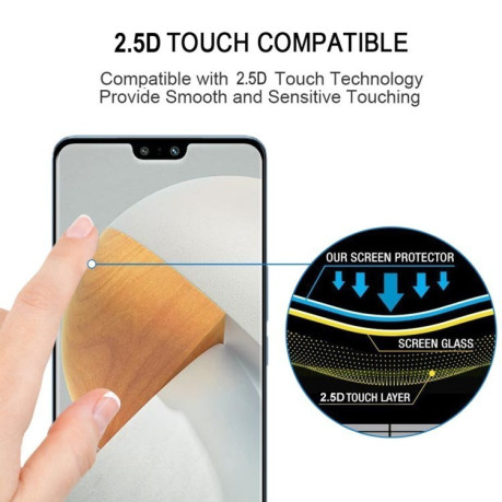 Защитное стекло Full Glue Full Cover для Vivo S12 / V23 5G - черное