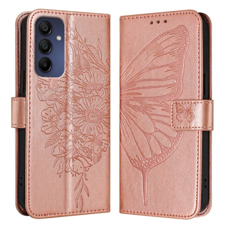Чохол-книжка Embossed Butterfly для Samsung Galaxy A16 5G - рожеве золото