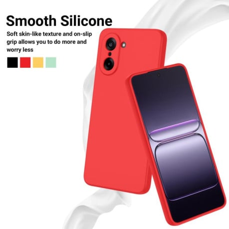 Силиконовый чехол Solid Color Liquid Silicone на OnePlus Nord CE5/Ace 5 Racing - красный