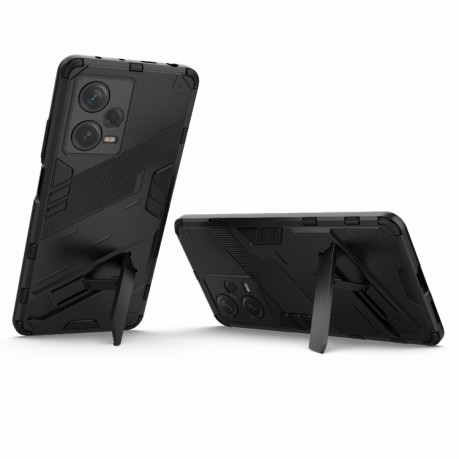 Противоударный чехол Punk Armor для Xiaomi Redmi Note 12 Pro+ 5G - черный