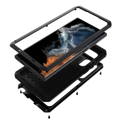 Противоударный чехол RedPepper Metal Life Waterproof для Samsung Galaxy S23 Ultra 5G - черный