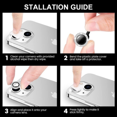 Защитное стекло на камеру ENKAY AR Anti-reflection Camera Lens для iPhone 16 / 16 Plus - золотое